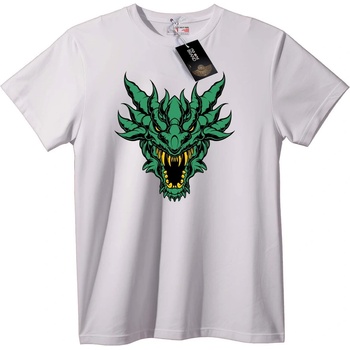 NOONEBRAND Тениска Зелен дракон - 7XL, White