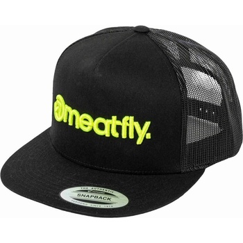 Meatfly шапка Mateo Trucker Snapback Лайм / Черна | Черна | Размер Meatfly | Cheren | МЪЖЕ | ONE SIZE