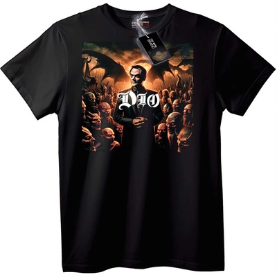NOONEBRAND Тениска Dio хеви метъл - L, Black