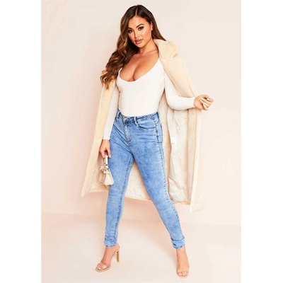 Missy Empire Дънки Missy Empire Denim 5 Pocket Mid Wash Skinny Jeans - Denim