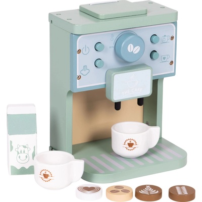 ECOTOYS TL645001 Dřevěný kávovar pro děti, barista set, 8 dílů