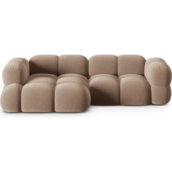 Cosmopolitan Design Кафяв кадифен ъглов диван (ляв ъгъл) Loretto - Cosmopolitan Design (COS_LC_120_F1_LORETTO2)