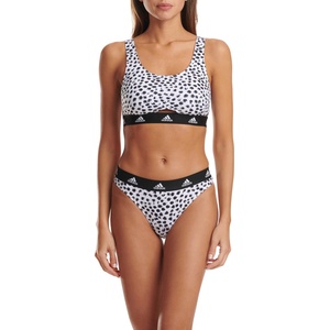 adidas Бюстие Adidas Active Comfort Cotton Scoop Bralette - White&Print