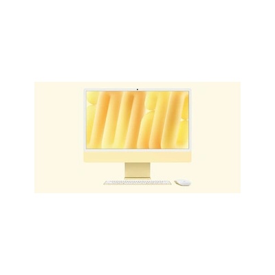 Apple iMac 24" Retina 4.5K Display с Apple M4 с 10-Core CPU, 10-Core GPU, 16GB RAM, 256GB SSD - Yellow, Intl. Engl. клавиатура (Памет: 32GB unified memory) (z1ek_imac24-mem-32gb-179)