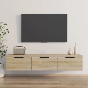 vidaXL Стенен шкаф, дъб сонома, 102x30x20см, инженерно дърво (811406)