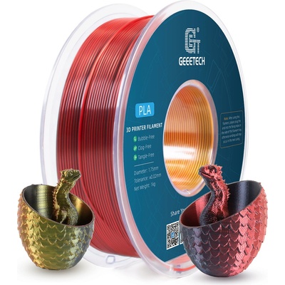 GEEETECH PLA Silk Tri-Color Red+Gold+Black - 1, 75 mm / 1000 g (700-001-1592)