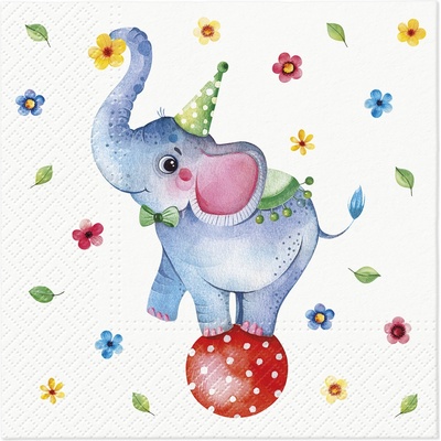 PAW Obrúsky L Circus Elephant 33x33cm