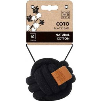 M-PETS COTO Ball Dog Toy - играчка за куче, Въжена топка, EКО памук, черна 15 см Белгия - 10647808