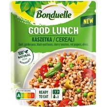 Bonduelle Good Lunch sterilovaná směs špaldy hrášku černookých fazolí cherry rajčat papriky 250 g