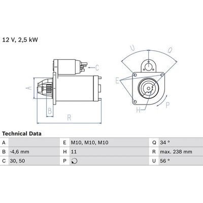 BOSCH 0 986 023 850 Startér (0986023850)