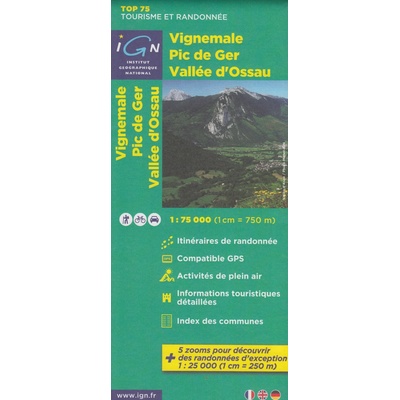 Vignemale Pic de Ger Vallée d´Ossau 1:75t mapa IGN