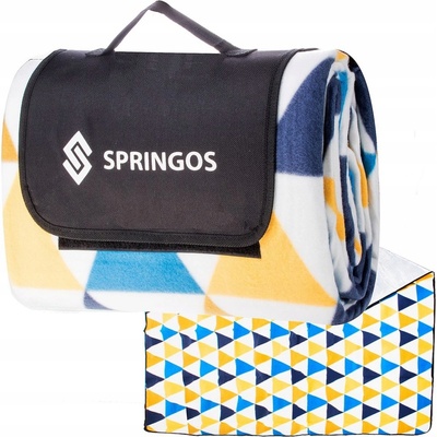 SPRINGOS Pikniková deka 200x200 žluto-modrá COLOUR – Zboží Dáma