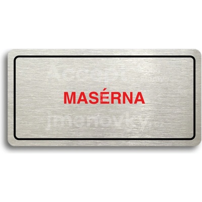ACCEPT Piktogram MASÉRNA - stříbrná tabulka - barevný tisk
