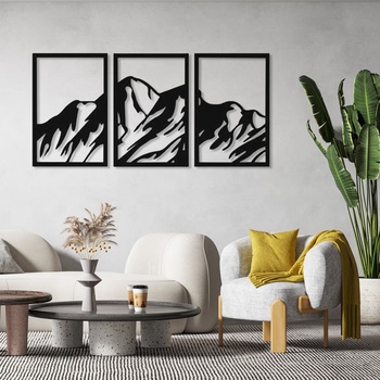 Decono Метална Декорация Планина в Три Части