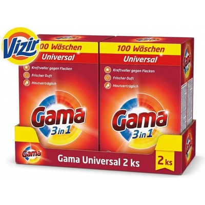 Gama 3v1 Univerzální prací prášek 2 x 6 kg 200 PD