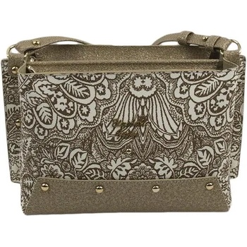 Image 1 of Български обувки Елегантна дамска чанта в бежов цвят на цветя 895-34