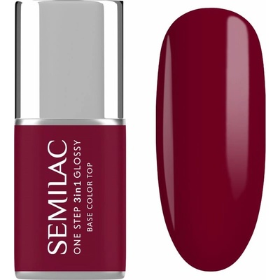 Semilac One Step 3in1 Glossy gélový lak na nechty odtieň 570 Dark Raspberry 7 ml