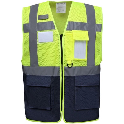 Yoko vesta HVW820 Hi Vis síťovaná výstražná žltá fluorescent navy
