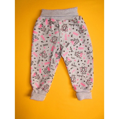 Arex ČR Rostoucí tepláčky s potiskem šedá růžová