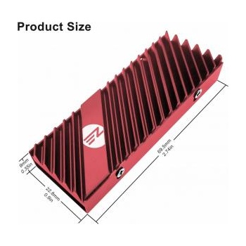 EZDIY-FAB M. 2 heatsink ezdiy-fab за nvme ssd диск - червен