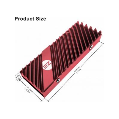 EZDIY-FAB M. 2 heatsink ezdiy-fab за nvme ssd диск - червен