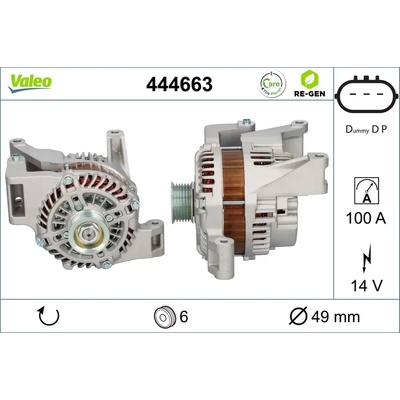 VALEO Alternátor VALEO RE-GEN REMANUFACTURED VA 444663