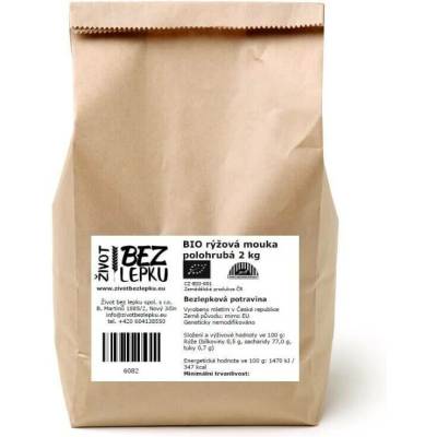 Život bez lepku BIO rýžová mouka polohrubá 2 kg