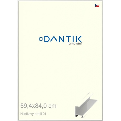DANTIK rám na obraz 59,4x84 Stříbrná lesklá