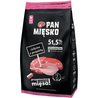 PAN MIĘSKO Telecí s křepelkou XS 3 kg