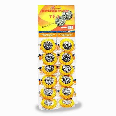 Домакинска тел неръждаема 12 бр. на кора sunny