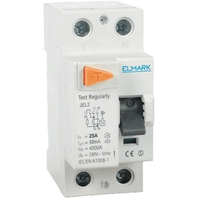 ELMARK ДЕФЕКТНОТОКОВА ЗАЩИТА jel2 4.5ka 2p 63a/300ma (40763)