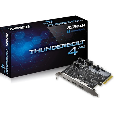ASRock Мрежова карта Asrock Thunderbolt 4 AIC, Intel JHL8540 Thunderbolt 4, 40 Gb/s, USB PD 2.0 (Thunderbolt 4 AIC)