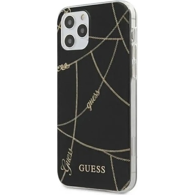 GUESS Калъф Guess Gold Chain Collection iPhone 12 Pro Max 6.7" - черен (3700740481325)
