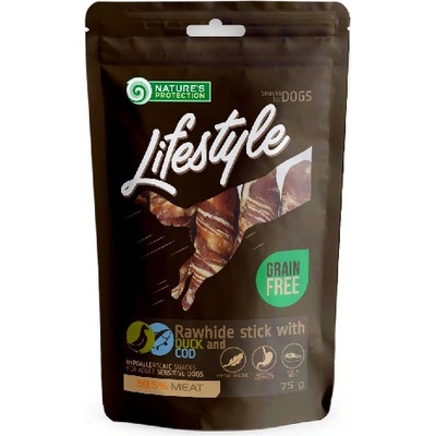 Nature´s Protection Lifestyle dog Rawhide duck & cod stick 75 g