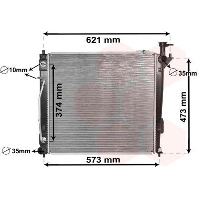 Chladič motora, chladič vody VAN WEZEL 82002339