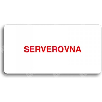 ACCEPT Piktogram SERVEROVNA - bílá tabulka - barevný tisk bez rámečku