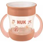 Nuk Тренировъчна чаша NUK First Choice - Mini Magic Cup, 160 ml, 6 м+, маймуна, оранжева (10255723)