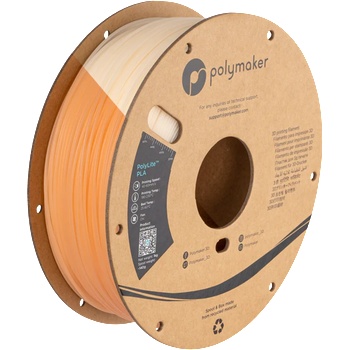 Polymaker PolyLite PLA UV Color Change Natural/Orange - 1, 75 mm / 1000 g (PA02072)