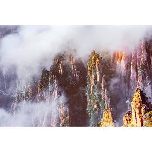 DIMEX ART Флизелинов фототапет цветни върхове 375 x 250 см