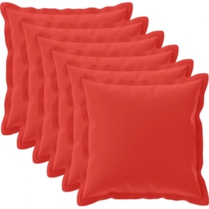 vidaXL Калъфка за възглавница 6 бр. HOUTEN Червено 55 x 55 см (920512)
