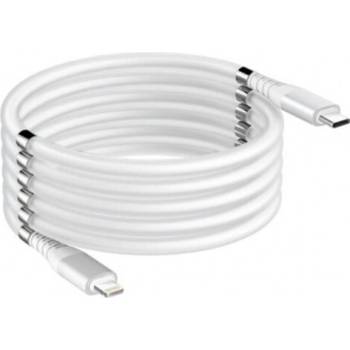 Stablecam 1DJ2034 Magnetický samonavíjací USB nabíjací (Type-C to Lightning), 90cm