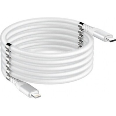 Stablecam 1DJ2034 Magnetický samonavíjací USB nabíjací (Type-C to Lightning), 90cm