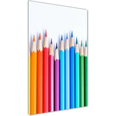 Vertikálny fotoobraz na skle Farebné pastelky 50x100 cm