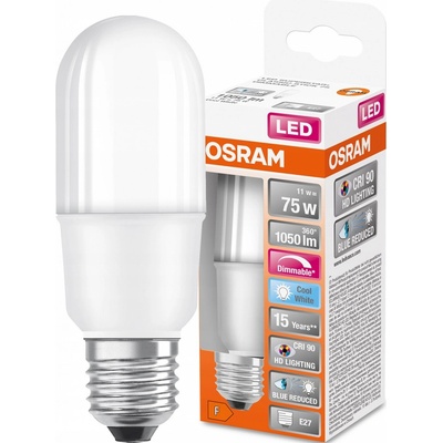 Osram LED žárovka LED E27 11W = 75W 1050lm 4000K Neutrální bílá 200° CRI90 SUPERSTAR+ STICK Stmívatelná