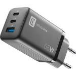 Cellularline Зарядно 220V PD GaN USB, 2xUSB-C 65W