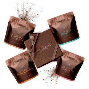 COCOSOLIS Luxury Coffee Scrub Box Луксозна кутия с 4 натурални био скраба - 3 за тяло и 1 за лице 4 x 70 g
