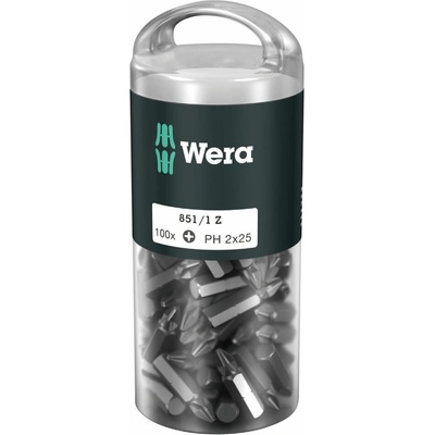 Utahovací hrot - bit - Wera PH2 - 100 ks, PROFI