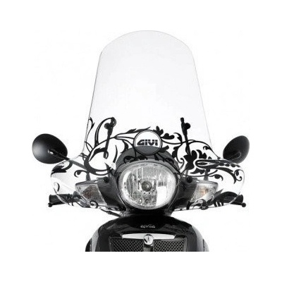 GIVI 149ASP plexi čiré Aprilia Scarabeo 125-200 07-11, vxš 530x700 mm, s ochrannou rukou