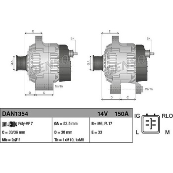 Generátor DENSO DAN1354