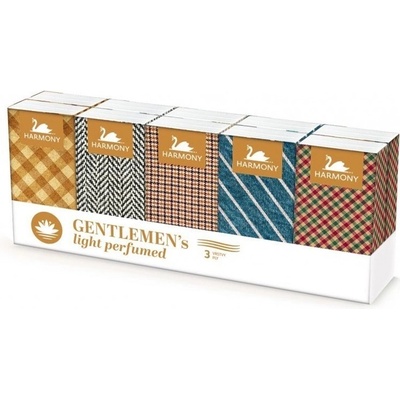 Harmony Gentlemen´s papierové vreckovky parfumované 3-vrstvové 10 x 10 ks